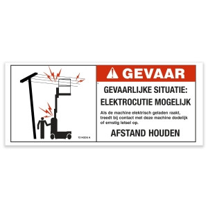 Genie Lift Part # 72142DUGT - DECAL, DANGER, ELECTROCUTION, GR,, EA