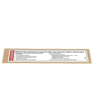 Genie Lift Part # 72853GT - DECAL,DANGER,IMPROPER USE HAZ., EA