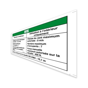 Genie Lift Part # 82212FRGT - DECAL, NOTICE, SIDE FORCE CE, EA