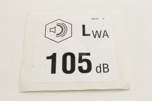 Genie Lift Part # 82240GT - DECAL,LABEL,105 DB, EA