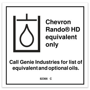 Genie Lift Part # 82366GT - DECAL, LABEL - CHEVRON RANDO, EA