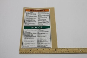 Genie Lift Part # 82409GT - DECAL,WARNING,TRANSPORT INST, EA