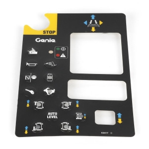 Genie Lift Part # 82417GT - DECAL,PLATFORM CONTROL PANEL, EA