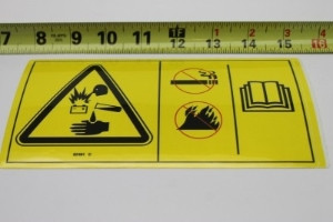 Genie Lift Part # 82481GT - DECAL SYMBOL BATTERY SAFETY, EA