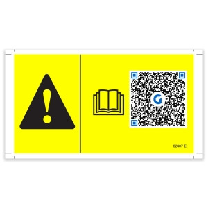 Genie Lift Part # 82487GT - DECAL, SYMBOL - READ THE MANUAL, EA