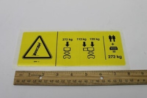 Genie Lift Part # 82501GT - DECAL,SYM-MAXCAP 600, EA