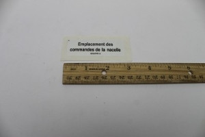 Genie Lift Part # 82557FRGT - DECAL,LABEL,PLAT CONT LOCATION, EA