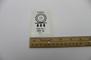 Genie Lift Part # 82632GT - DECAL,LABEL,WHEEL LOAD Z4525J, EA