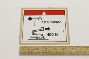 Genie Lift Part # 82658GT - DECAL,DANGER,MANUAL FORCE,400N, EA