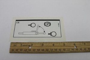 Genie Lift Part # 82659GT - DECAL,LABEL,PARKING BRAKE,CE, EA