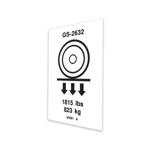 Genie Lift Part # 82691GT - DECAL,LABEL,WHEEL LOAD 2632, EA