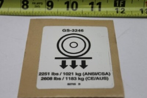 Genie Lift Part # 82705GT - DECAL,LABEL,WHEEL LOAD 3246, EA