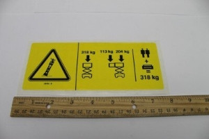 Genie Lift Part # 82733GT - DECAL,SYM-MAXCAP 700, EA