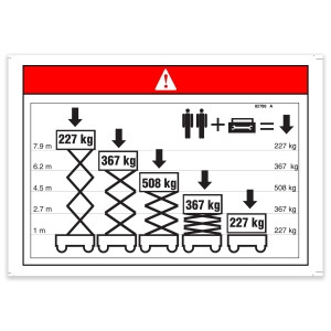 Genie Lift Part # 82786GT - DECAL,DANGER,MAXCAP CE GS2632, EA