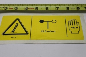 Genie Lift Part # 82811GT - DECAL,DANGER,MANUAL FORCE,400N, EA
