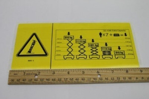 Genie Lift Part # 82873GT - DECAL,DANGER,XTRACAP CE 4390*, EA