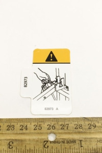Genie Lift Part # 82973GT - DECAL,WARNING,INSERT PIN, EA