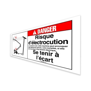 Genie Lift Part # 97515FRGT - DECAL,DANGER,ELEC HAZ STAY CLR, EA