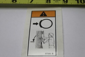 Genie Lift Part # 97545GT - DECAL,WARNING,BRAKE LOCK SYMB, EA