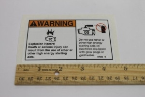 Genie Lift Part # 97602GT - DECAL,WARNING,EXPLOSION,ETHER, EA