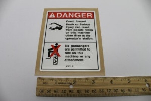 Genie Lift Part # 97672GT - DECAL,DANGER,CRUSH HAZARD, EA
