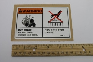 Genie Lift Part # 97675GT - DECAL,WARN,EXPLSION/BURN HAZ, EA