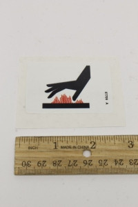 Genie Lift Part # 97709GT - DECAL,DANGER,HOT,SYMBOL, EA