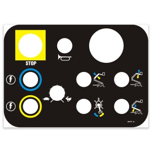 Genie Lift Part # 97777GT - DECAL,PLAT CNTRL PNL,TMZ34, EA
