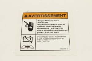 Genie Lift Part # 97865FRGT - DECAL,WARN,ELECTRO HAZARD, EA
