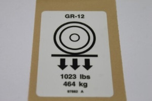 Genie Lift Part # 97882GT - DECAL,LABEL,WHEEL LOAD GR12***, EA