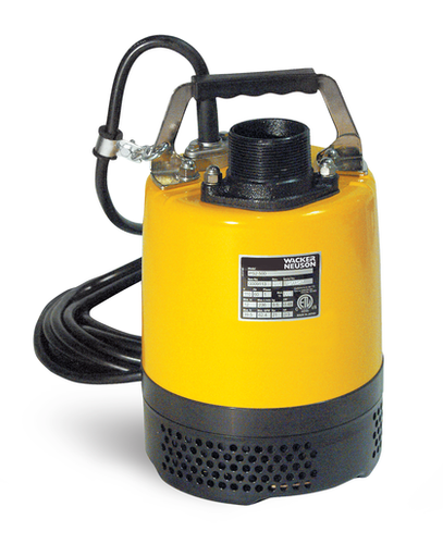 The Wacker Neuson PS2 500 is a reliable, lightweight and compact submersible pump perfect for cost-effective dewatering. This pump is built with heavy-duty materials and features silicon carbide-faced double mechanical seals for durability and thermal protection to prevent motor damage. It also has a heavy-duty strain relief power cord.