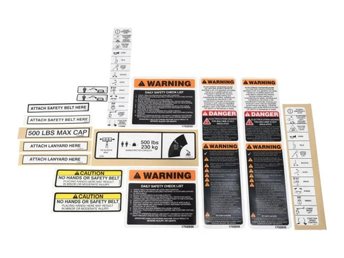 JLG Part # 1001108710 | KIT,PLATF.DECAL 35E,40E,45E, EA