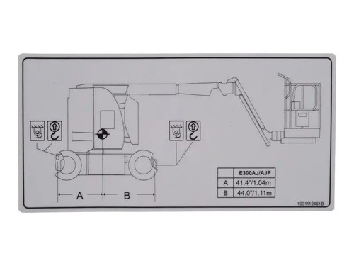 JLG Part # 1001112461 | DECAL,LIFT DIAGRAM, EA