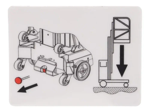 JLG Part # 1001115864 | DECAL,MANUAL DESCENT, EA