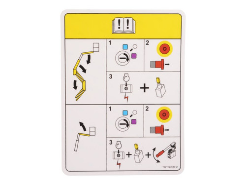 JLG Part # 1001127549 | DECAL,MANUAL DESCENT, EA
