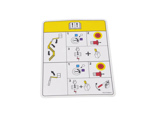 JLG Part # 1001127549 | DECAL,MANUAL DESCENT, EA