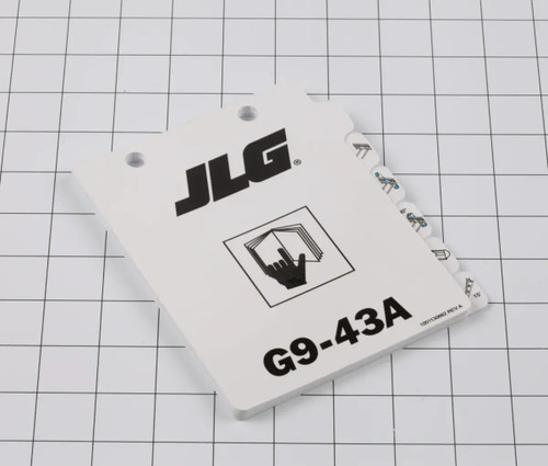 JLG Part # 1001130663 | LOAD,CHART BOOKLET G9-43A, EA