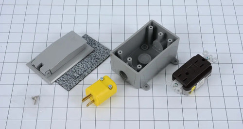 JLG Part # 1001096767 | ELEC ASSY BOX, CARLON GFCI REC, EA