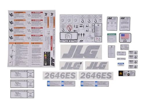 JLG 2646ES service decal kit for scissor lift maintenance.