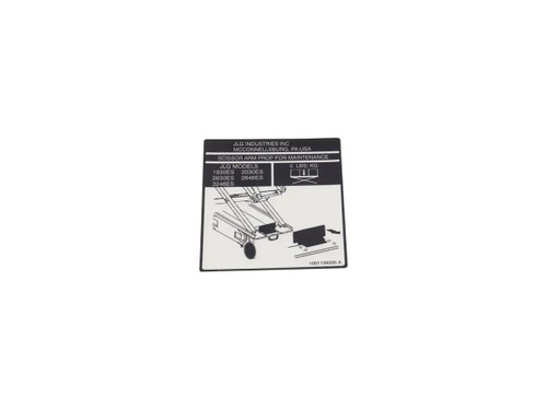 JLG Part # 1001129335 | DECAL,ES SERVICE PROP, EA