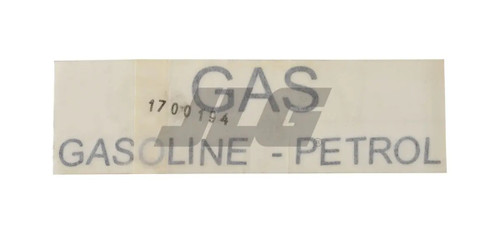JLG Part # 1700194 | DECAL, GAS  (BLK), EA