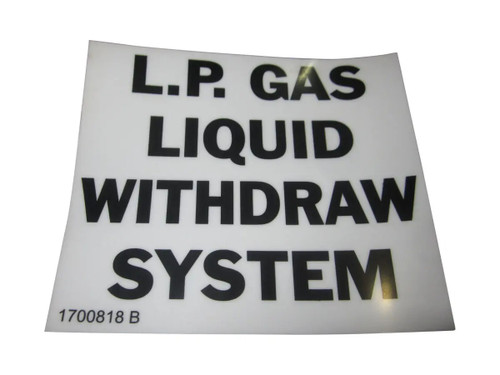 JLG Part # 1700818 | DECAL, LP GAS (ENG), EA