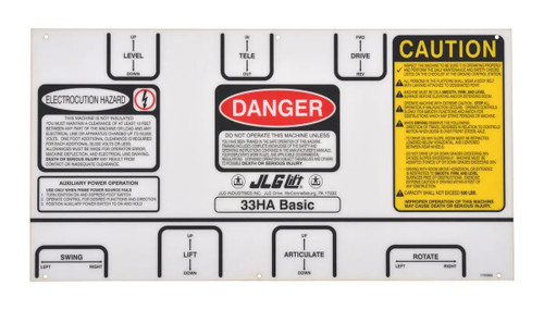 JLG Part # 1700869 | DECAL, CONSOLE, EA