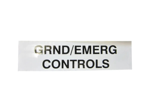 JLG Part # 1701122 | DECAL, NAMEPLATE GRND CONTROL, EA