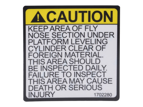 JLG Part # 1702280 | DECAL, (CAUTION), EA