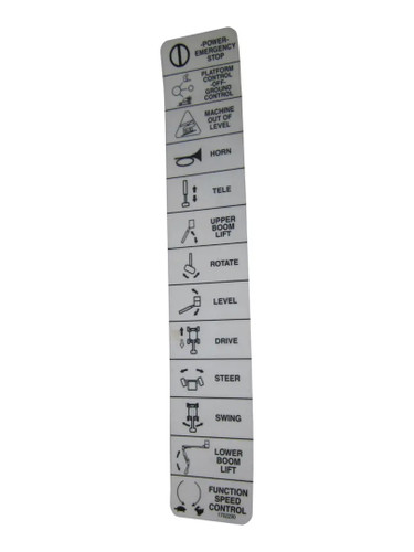 JLG Part # 1702290 | DECAL, (LEGEND), EA