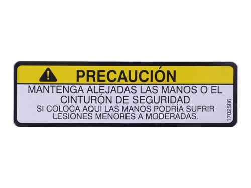 JLG Part # 1702586 | DECAL, NO HANDS (SPA,LAT AM), EA