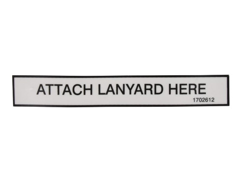 JLG Part # 1702612 | DECAL, LANYARD (D-RING), EA