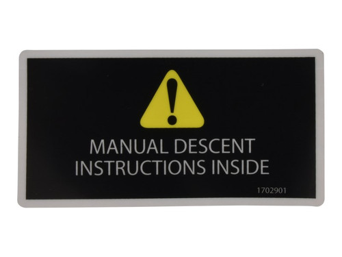 JLG Part # 1702901 | DECAL, MAN DSCNT, EA