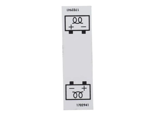 JLG Part # 1702941 | DECAL, BATT HEATER, EA